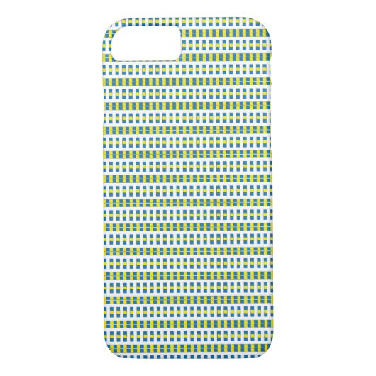 Driebasenblauw, geel en wit Geometrisch patroon Case-Mate iPhone Case (Achterkant)
