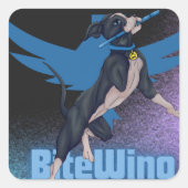 Driebenige Pitbull Vierkante Sticker (Voorkant)