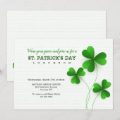 Driebladige Klavers Uitnodiging (Voorkant / Achterkant)