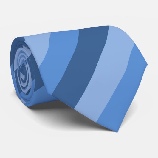 Drieblauw gestreept Stropdas (Opgerold)