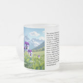 Driebloem Matglas Koffiemok (Voorkant links)