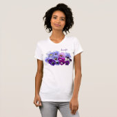 Driebloem Vrouwen Bloem T-Shirt Top (Voorkant volledig)