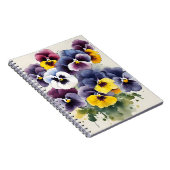 Driebloem - Waterverf bloemen Notitieboek (Rechterzijde)