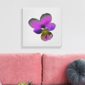 Driebloem Wild Donkerpaars Canvasprint Canvas Afdruk (Insitu (Woonkamer))