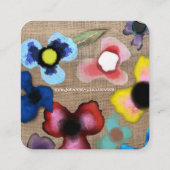 Driebloemen Vierkante Visitekaartje (Achterkant)