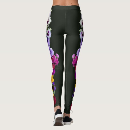 driebloemige leggings (Achterkant)