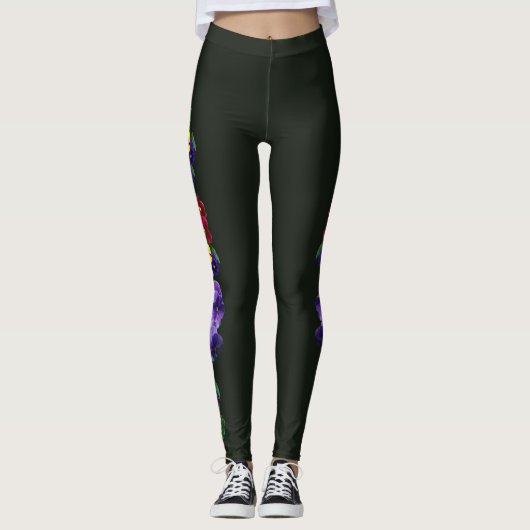 driebloemige leggings (Voorkant)