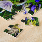 Driebloemige viooltje legpuzzel (Zijkant)