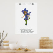 Driebloemige viooltjes (Johnny-Jump-Up) Poster (Keuken)