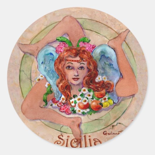 Driecirkel2 Ronde Sticker (Voorkant)