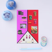 Driecontrastkleine brochure - A6-esque aanpassing (Enkel)