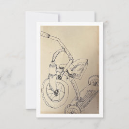 Driecyclusuitnodiging Bedankkaart