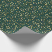 Dried Citrus & Gold Pattern Wrapping Paper Cadeaupapier (Hoek)