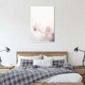 Dried Eucalyptus Leaves Gold Circle Minimal Art Canvas Afdruk (Insitu (Slaapkamer))