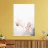 Dried Eucalyptus Leaves Gold Circle Minimal Art Canvas Afdruk (Insitu (Woonkamer))