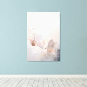 Dried Eucalyptus Leaves Gold Circle Minimal Art Canvas Afdruk (Insitu (Houten vloer))