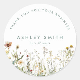 Dried Flowers Classic Ronde Sticker