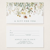 Dried Flowers Gift Kaart (Voorkant /achterkant)