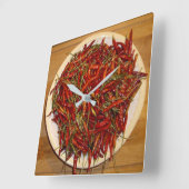 Dried Thai Clock Vierkante Klok (Hoek)