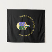 DRIEDELEN EN MIRAKELS VAN HANUKKA WANDKLEED (Voorkant (horizontaal))