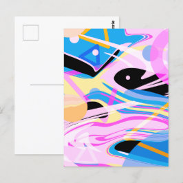 Driedimensionaal Geometrisch Abstract Schilderen Briefkaart