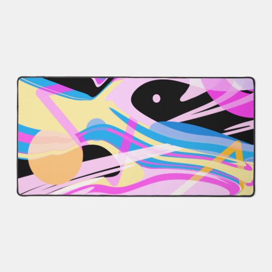 Driedimensionaal Geometrisch Abstract Schilderen Bureaumat (Voorkant)