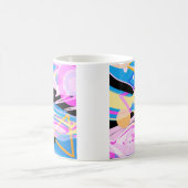 Driedimensionaal Geometrisch Abstract Schilderen Koffiemok (Center)