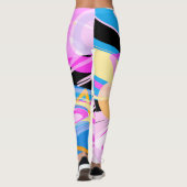 Driedimensionaal Geometrisch Abstract Schilderen Leggings (Achterkant)