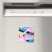 Driedimensionaal Geometrisch Abstract Schilderen Magneet (Insitu (Vaatwasser))