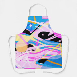 Driedimensionaal Geometrisch Abstract Schilderen Schort