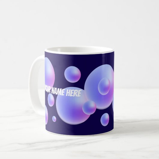 driedimensionaal kogelontwerp koffiemok (Voorkant links)