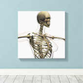 Driedimensionaal Uitzicht van de ribkooi van het V Canvas Afdruk (Insitu (Houten vloer))