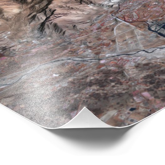 driedimensionaal uitzicht van het landschap foto afdruk (Hoek)