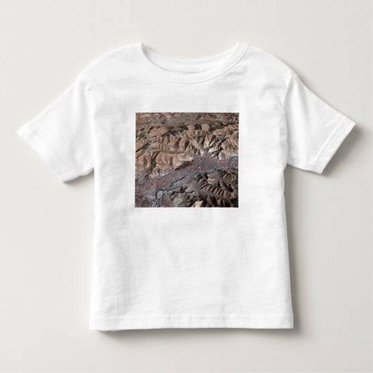 driedimensionaal uitzicht van het landschap kinder shirts (Voorkant)