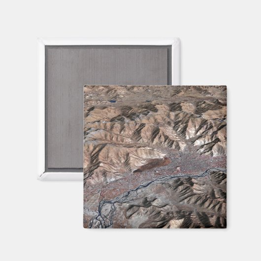 driedimensionaal uitzicht van het landschap magneet (Voorkant / Achterkant)