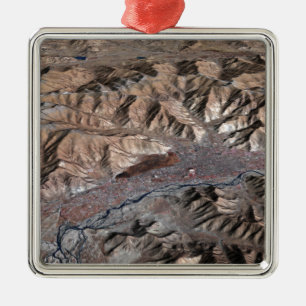 driedimensionaal uitzicht van het landschap metalen ornament