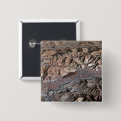 driedimensionaal uitzicht van het landschap vierkante button 5,1 cm (Voorkant /achterkant)