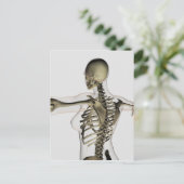 Driedimensionaal Uitzicht van het Vrouw bovenaan Briefkaart (Staand voorkant)