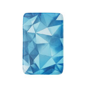 Driedimensionale geometrische, metaalblauwe achter badmat (Voorkant Verticaal)