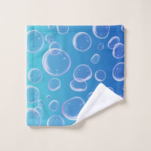 Driedimensionale kleurrijke bubbels bad handdoek (Wasdoekje)
