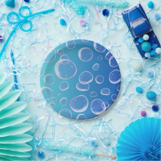 Driedimensionale kleurrijke bubbels papieren bordje (Feest)