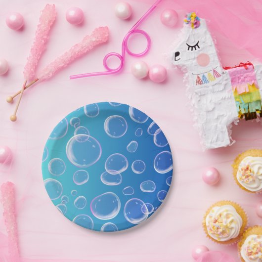 Driedimensionale kleurrijke bubbels papieren bordje (Feest)