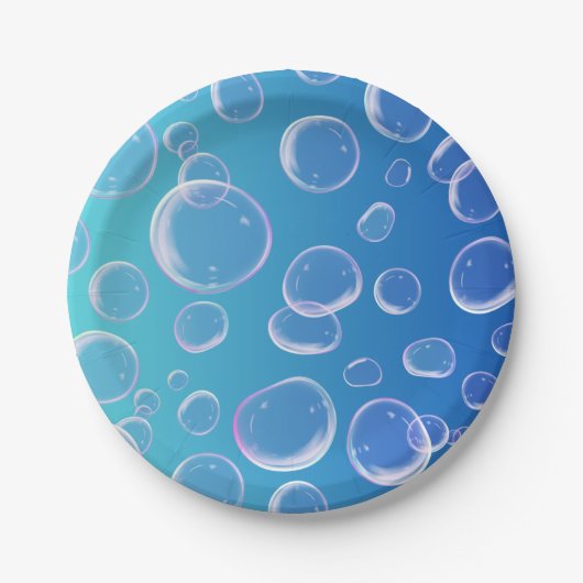 Driedimensionale kleurrijke bubbels papieren bordje (Voorkant)