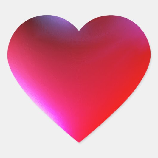 Driedimensionale stijl hart symbool rood Miami Hart Sticker (Voorkant)