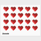 Driedimensionale stijl hart symbool rood sticker (Vel)