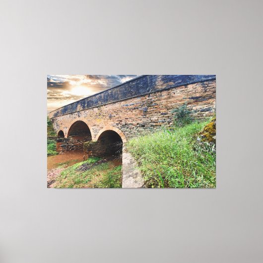 driedubbele boogbrug canvas afdruk (Voorkant)