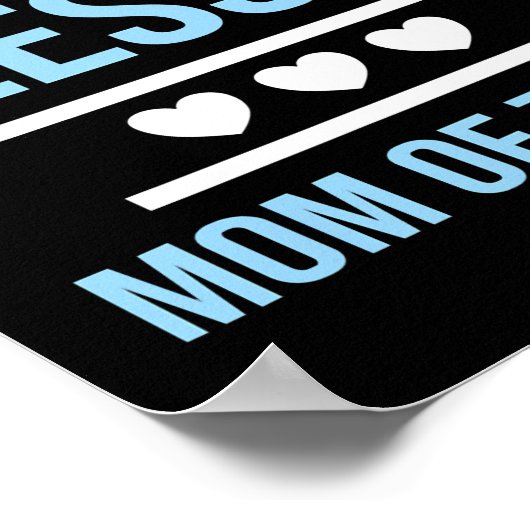 Driedubbele, gevlekte moeder van drie jongens Kind Poster (Hoek)