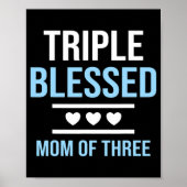 Driedubbele, gevlekte moeder van drie jongens Kind Poster (Voorkant)