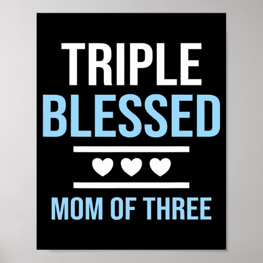 Driedubbele, gevlekte moeder van drie jongens Kind Poster (Voorkant)