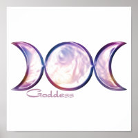 driedubbele maan godin iridescent parel